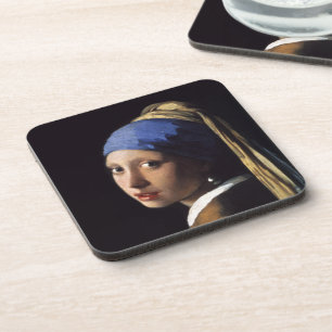 The Girl With A Pearl Earring by Johannes Vermeer Coaster