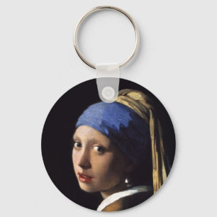 The Girl With A Pearl Earring by Johannes Vermeer Key Ring