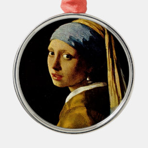 The Girl with a Turban/Girl with the Pearl Earring Metal Tree Decoration