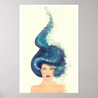 The girl with the blue hair poster