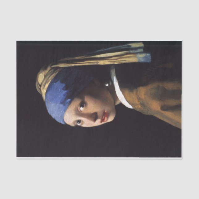 The girl with the pearl earing decoupage tissue paper (Front)