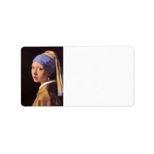 The girl with the pearl earring by Vermeer Label