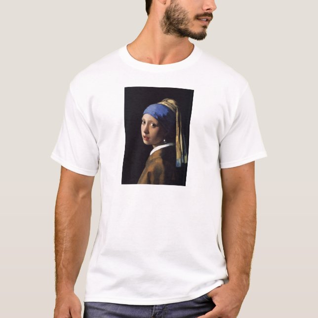 The Girl With The Pearl Earring by Vermeer T-Shirt (Front)