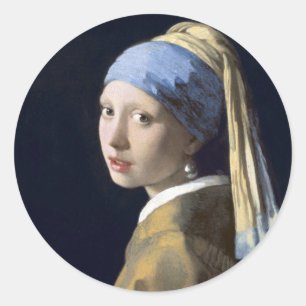 The Girl With The Pearl Earring Classic Round Sticker