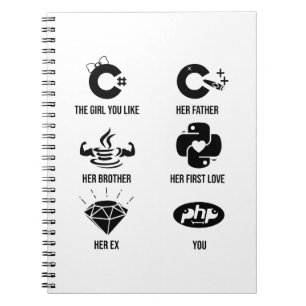 The Girl You Like Meme Funny Programming Languages Notebook