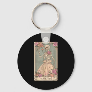 The Girlfriend Tarot Card Couple Skeleton Gothic H Key Ring