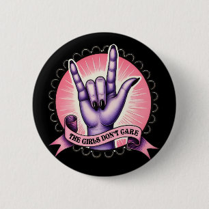 The Girls Don't Care Feminist 6 Cm Round Badge
