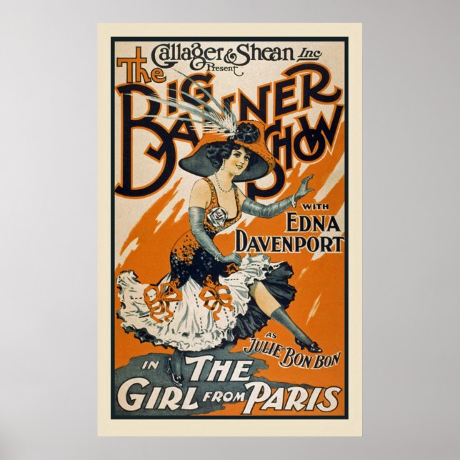 The girls From Paris Vintage Poster (Front)