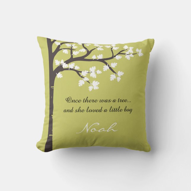 The Giving Tree Throw Pillow (Front)