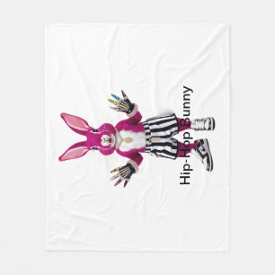 "The Glam Rabbit Revolution" Fleece Blanket