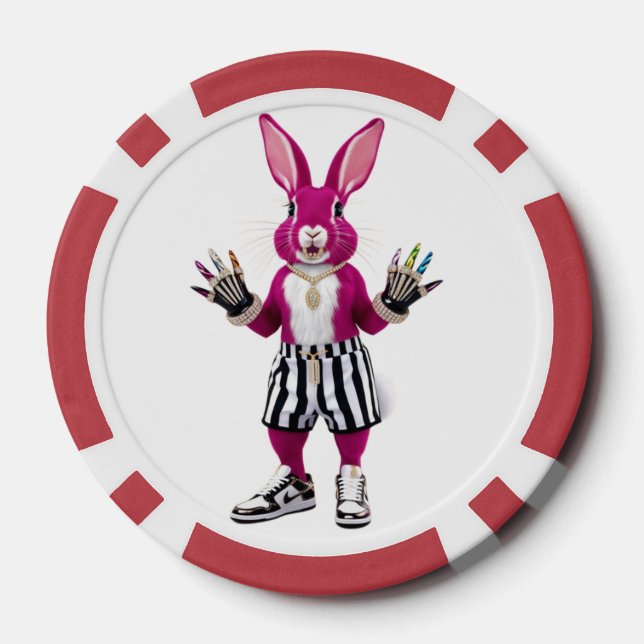 "The Glam Rabbit Revolution" Poker Chips (Back)