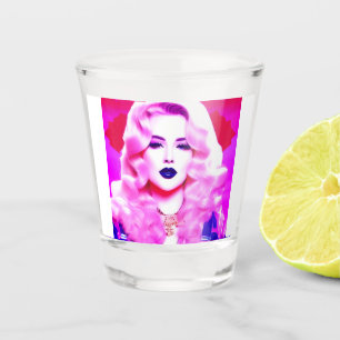 The Glamour Magic of a Blue Blown Kiss Shot Glass