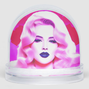 The Glamour Magic of a Blue Blown Kiss Snowglobe