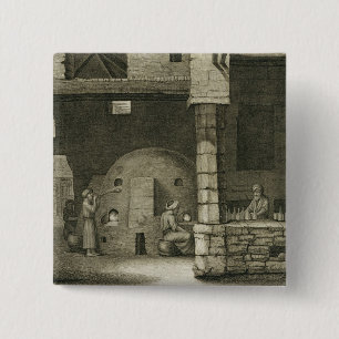 The Glass Bottle Maker, from Volume II Arts and Tr 15 Cm Square Badge