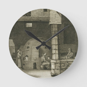 The Glass Bottle Maker, from Volume II Arts and Tr Round Clock