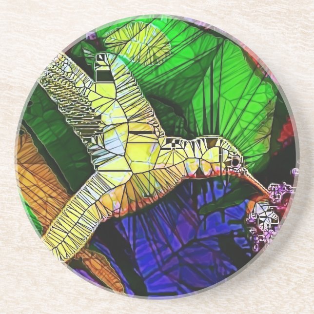The Glass HummingBird Coaster (Front)