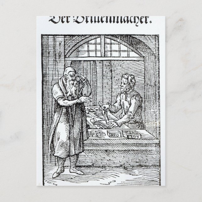 The Glasses Maker Postcard (Front)