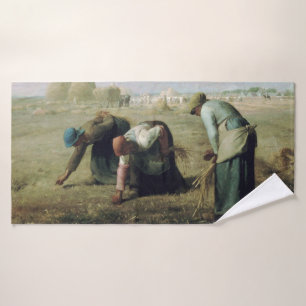 The Gleaners, Jean-Francois Millet, 1857 Bath Towel