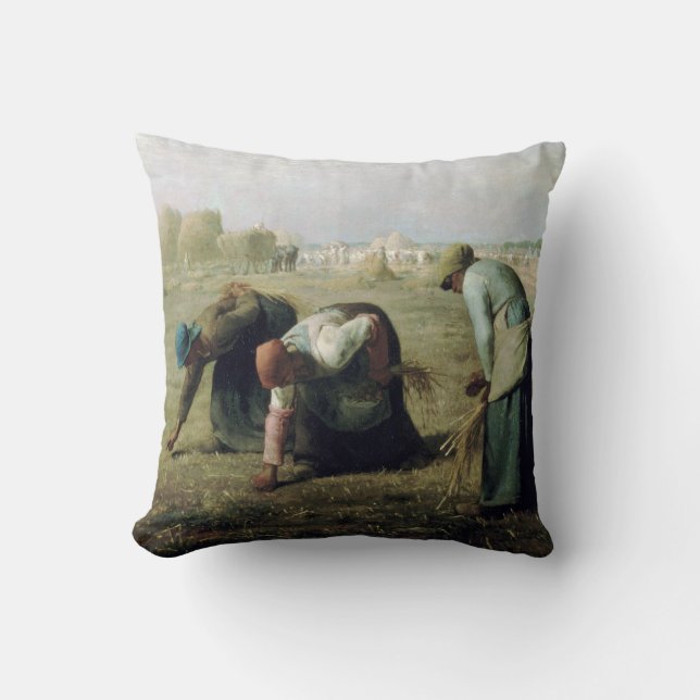 The Gleaners, Jean-Francois Millet, 1857 Cushion (Front)