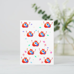 The Glitchy Stardust Monster Postcard