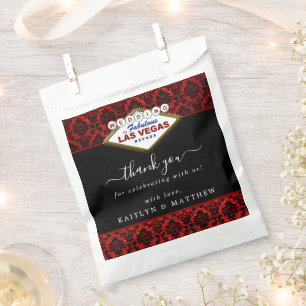 The Glitter Damask Las Vegas Wedding Collection Favour Bags
