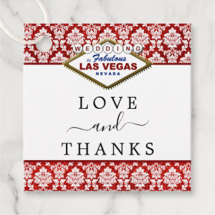 The Glitter Damask Las Vegas Wedding Collection Favour Tags