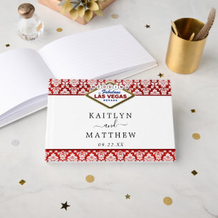 The Glitter Damask Las Vegas Wedding Collection Guest Book