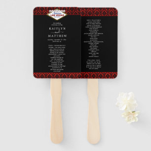 The Glitter Damask Las Vegas Wedding Collection Hand Fan