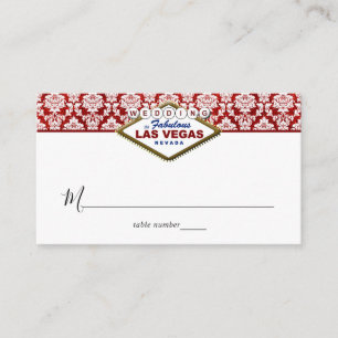 The Glitter Damask Las Vegas Wedding Collection Place Card