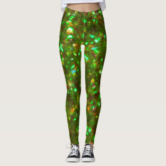 The Glitz glitter green leggings made just for you