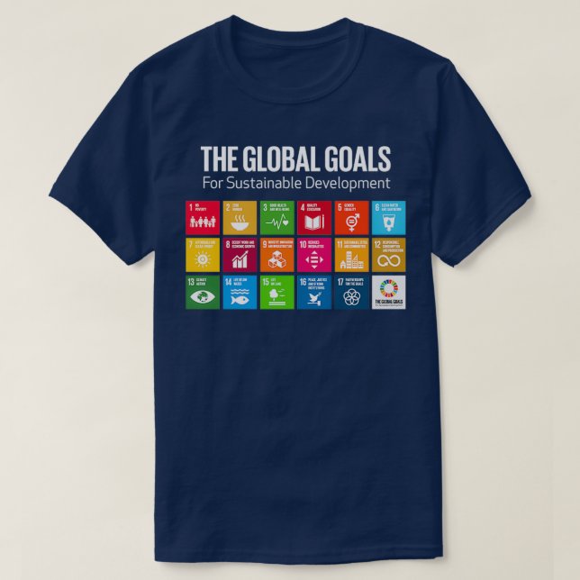 The Global Goals 17 Global Goals Icons Grid 2 T-Shirt (Design Front)