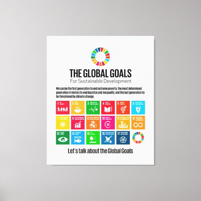 The Global Goals for Sustainable Development Canva Canvas Print (Front)