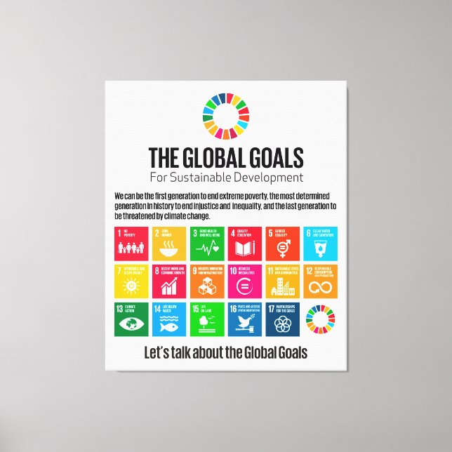 The Global Goals for Sustainable Development Canvas Print (Front)
