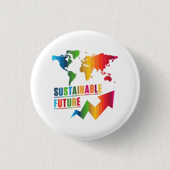The Global Goals SDGs 2030 Sustainable Future 3 Cm Round Badge (Front)