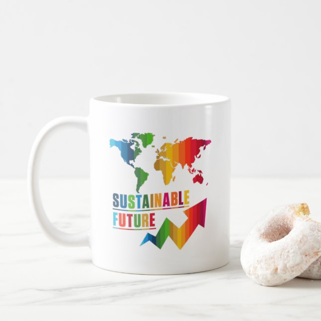 The Global Goals SDGs 2030 Sustainable Future Coffee Mug (With Donut)
