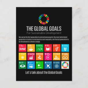 The Global Goals UN SDG 2030 Postcard