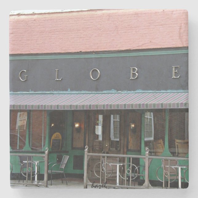 The Globe Athens Georgia Marble Stone Coaster. Coaster (Front)