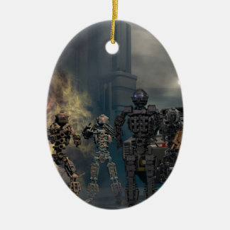 the glorious seven robots b ceramic tree decoration