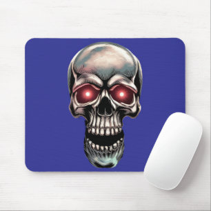 The Glowing Skull Unveiling the Dark Power Mouse Pad