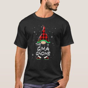 The Gma Gnome Red Buffalo Plaid Christmas Pajama T-Shirt
