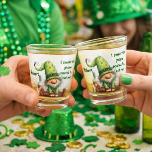 The Gnome Poured It Not Me Shot Glass