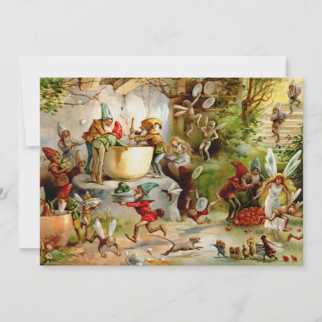The Gnomes' Kitchen – 1895 Invitation (Front)