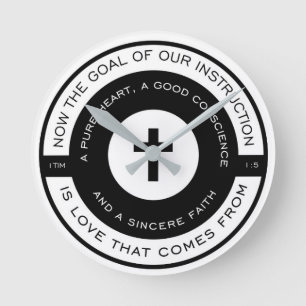 The goal of our instruction, 1 Timothy Scripture Round Clock