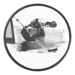 The Goaltender - Hockey Player Hockey Puck