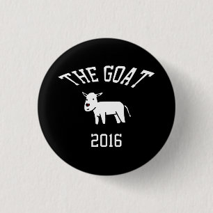 THE GOAT 3 CM ROUND BADGE