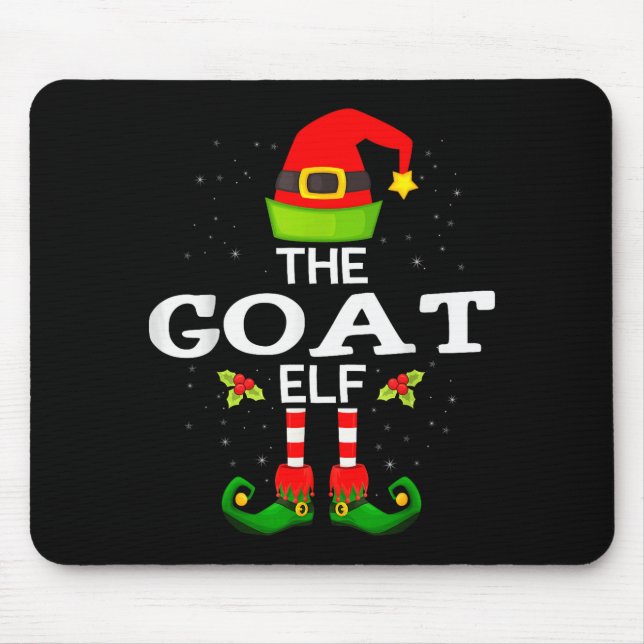 The Goat Elf Christmas Family Matching Pajama  Mouse Pad (Front)