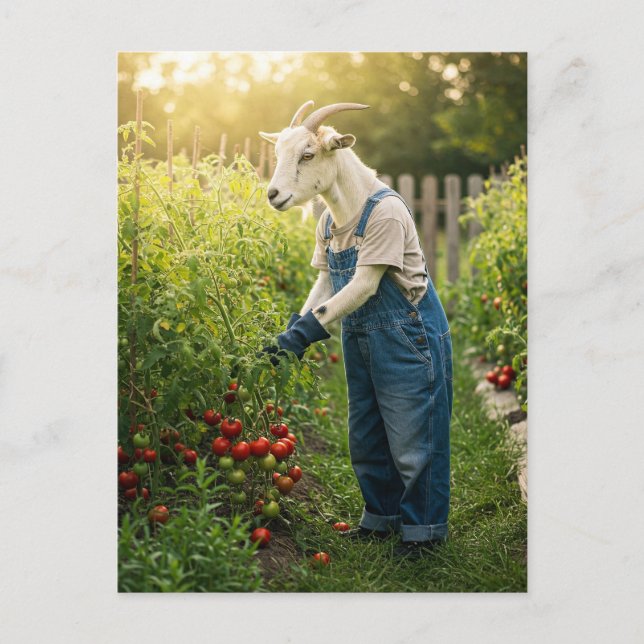 The Goat Gardener Postcard (Front)