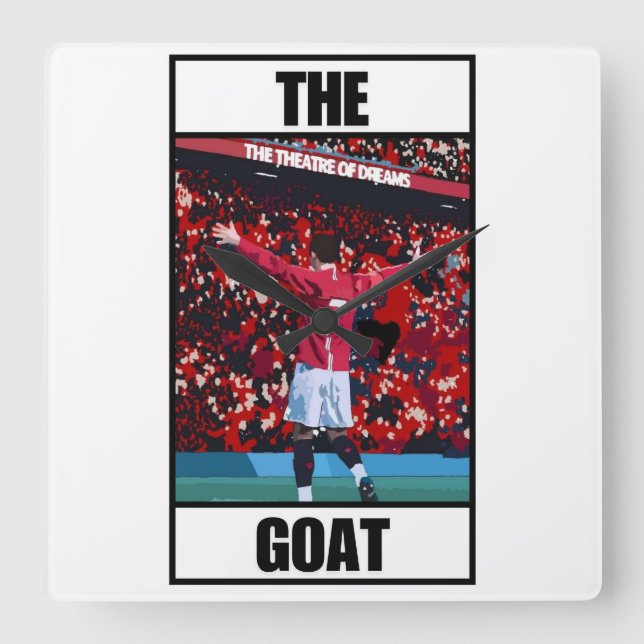 The GOAT Square Wall Clock (Front)