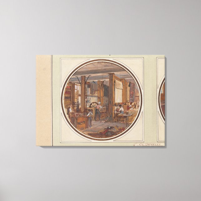 The Gobelins Workshop, 1840 Canvas Print (Front)