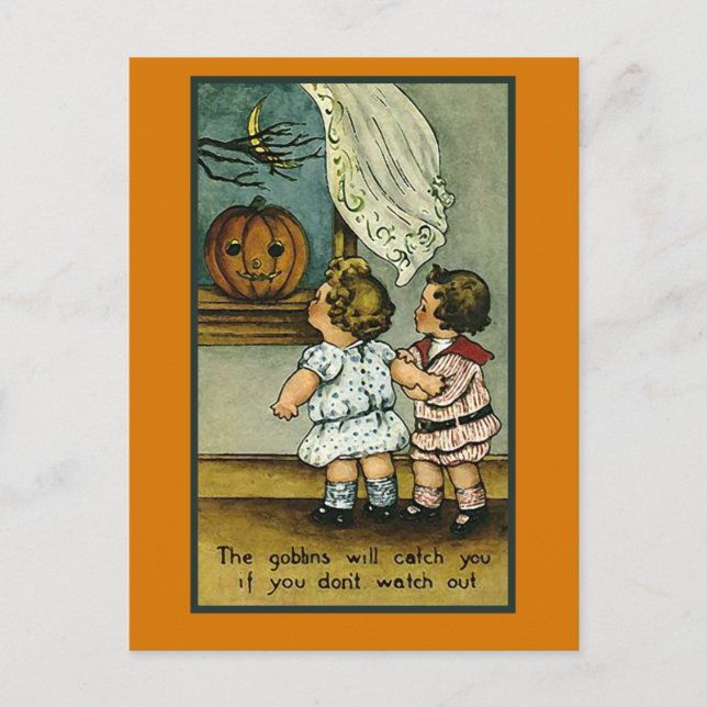 The Goblins Will Get You....Cute Halloween Card (Front)